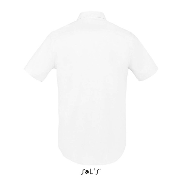 SOL'S BRISBANE FIT - SHORT SLEEVE OXFORD MEN'S SHIRT Fehér 