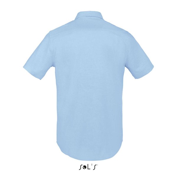 SOL'S BRISBANE FIT - SHORT SLEEVE OXFORD MEN'S SHIRT Kék 