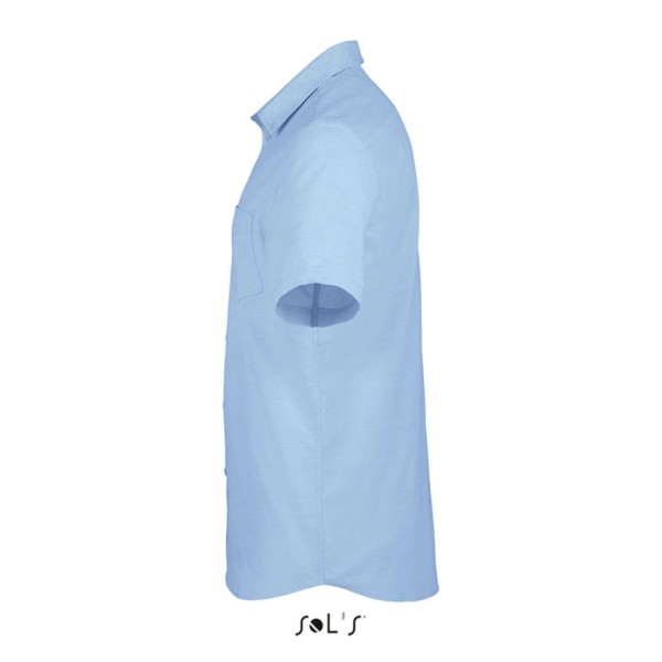 SOL'S BRISBANE FIT - SHORT SLEEVE OXFORD MEN'S SHIRT Kék 