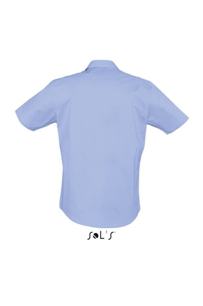 SOL'S BROADWAY - SHORT SLEEVE STRETCH MEN'S SHIRT Kék 
