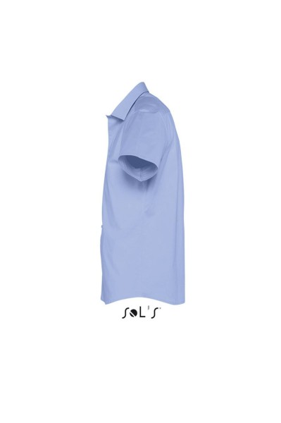 SOL'S BROADWAY - SHORT SLEEVE STRETCH MEN'S SHIRT Kék 