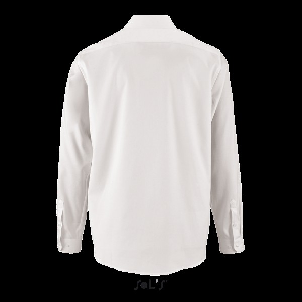 SOL'S BRODY MEN - HERRINGBONE SHIRT Fehér 