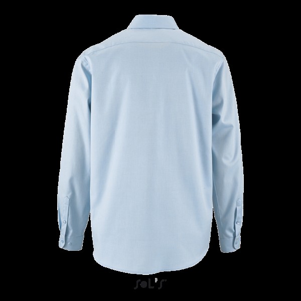 SOL'S BRODY MEN - HERRINGBONE SHIRT Kék 