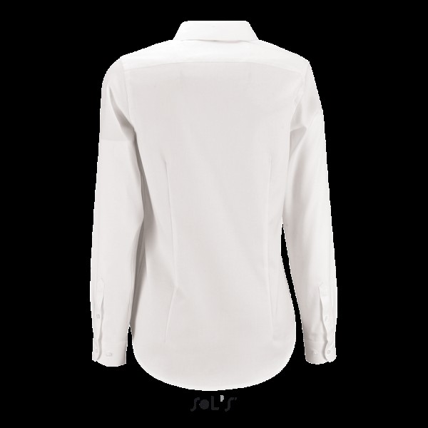 SOL'S BRODY WOMEN - HERRINGBONE SHIRT Fehér 