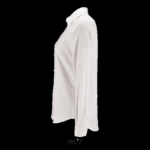 SOL'S BRODY WOMEN - HERRINGBONE SHIRT Fehér 