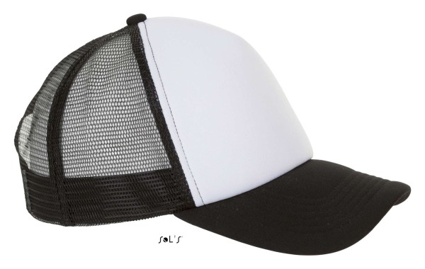 SOL'S BUBBLE - FIVE PANEL MESH CAP Fehér 