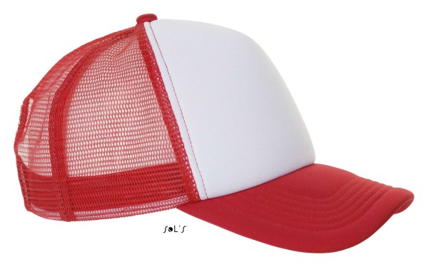 SOL'S BUBBLE - FIVE PANEL MESH CAP Fehér 