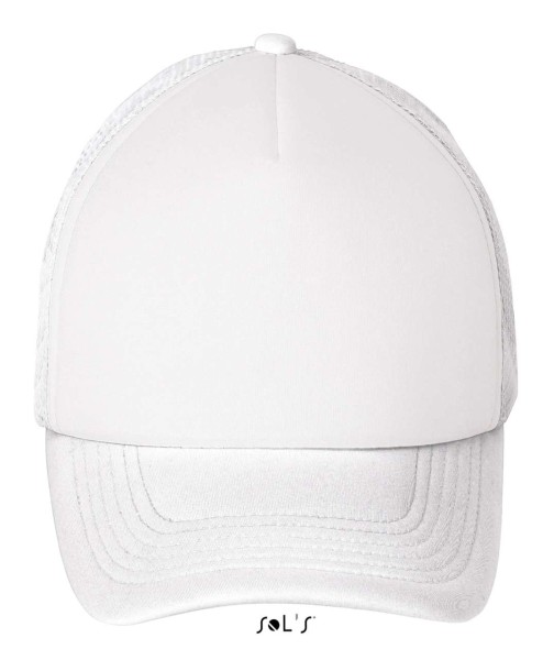 SOL'S BUBBLE - FIVE PANEL MESH CAP Fehér 
