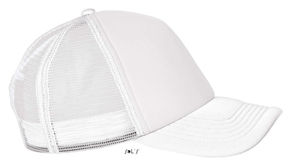 SOL'S BUBBLE - FIVE PANEL MESH CAP Fehér 