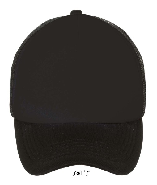 SOL'S BUBBLE - FIVE PANEL MESH CAP Fekete 