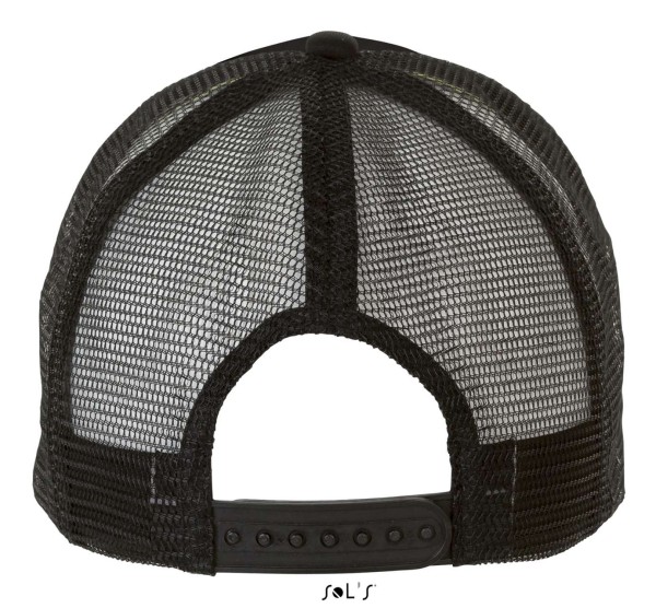 SOL'S BUBBLE - FIVE PANEL MESH CAP Fekete 