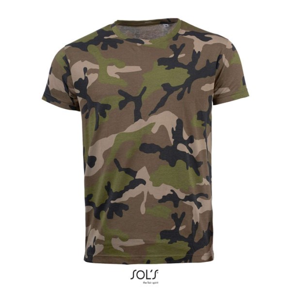 SOL'S CAMO MEN -KÖRNYAKÚ PÓLÓ Szines 