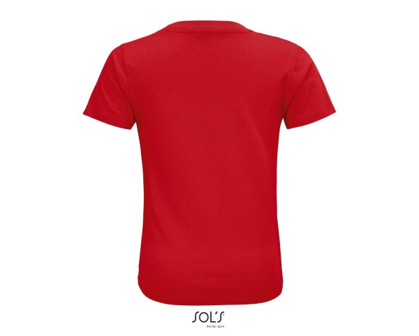 SOL'S CRUSADER KIDS' - ROUND-NECK FITTED JERSEY T-SHIRT Piros 