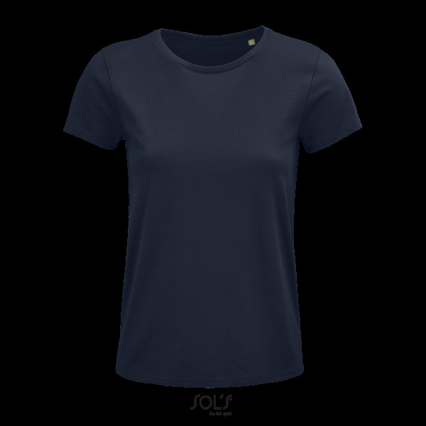 SOL'S CRUSADER WOMEN - ROUND-NECK FITTED JERSEY T-SHIRT Kék 