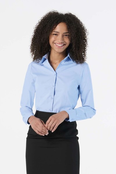 SOL'S EDEN - LONG SLEEVE STRETCH WOMEN'S SHIRT Kék 