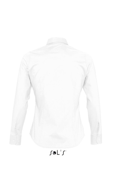 SOL'S EDEN - LONG SLEEVE STRETCH WOMEN'S SHIRT Fehér 