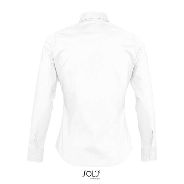 SOL'S EDEN - LONG SLEEVE STRETCH WOMEN'S SHIRT Fehér 