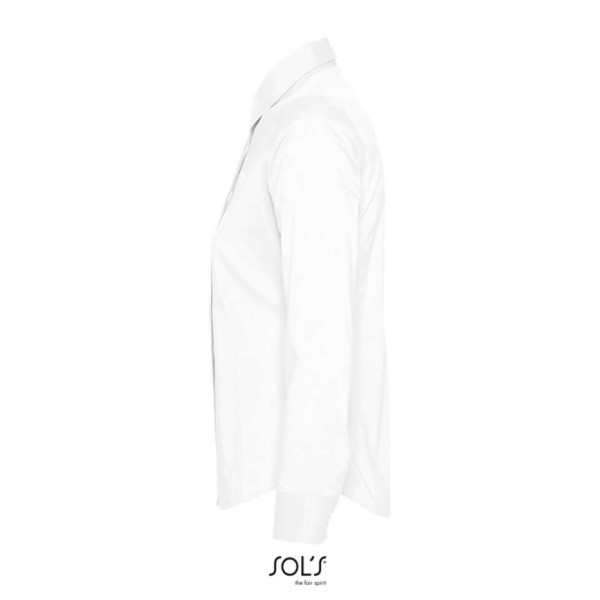 SOL'S EDEN - LONG SLEEVE STRETCH WOMEN'S SHIRT Fehér 