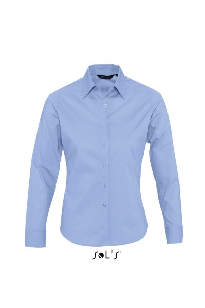 SOL'S EDEN - LONG SLEEVE STRETCH WOMEN'S SHIRT Kék 
