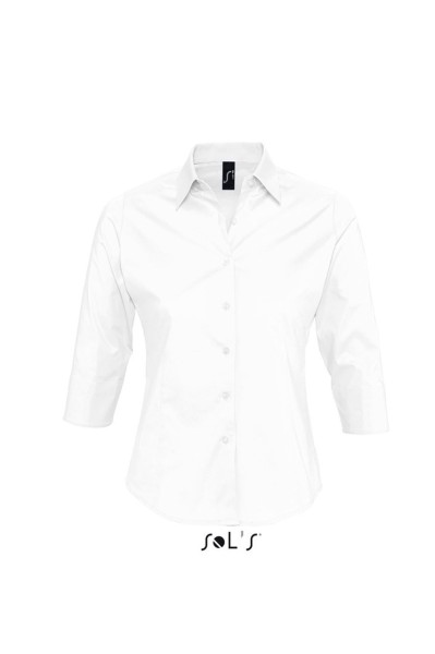 SOL'S EFFECT - 3/4 SLEEVE STRETCH WOMEN'S SHIRT Fehér 