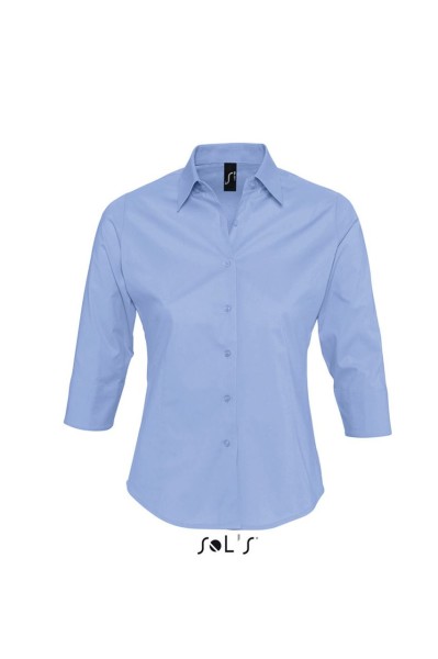 SOL'S EFFECT - 3/4 SLEEVE STRETCH WOMEN'S SHIRT Kék 