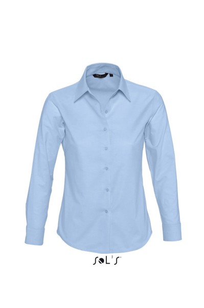 SOL'S EMBASSY - LONG SLEEVE OXFORD WOMEN'S SHIRT Kék 
