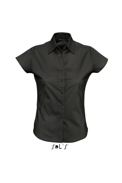SOL'S EXCESS - SHORT SLEEVE STRETCH WOMEN'S SHIRT Fekete 