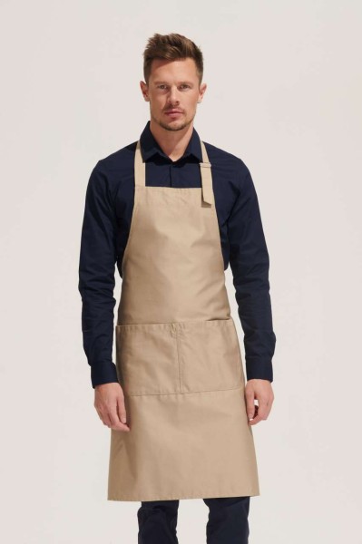 SOL'S GALA - LONG APRON WITH POCKETS Fehér 