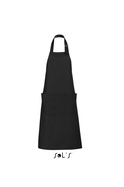 SOL'S GALA - LONG APRON WITH POCKETS Fekete 