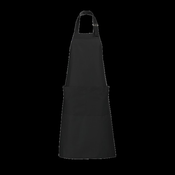 SOL'S GALA - LONG APRON WITH POCKETS Fekete 