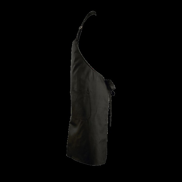 SOL'S GALA - LONG APRON WITH POCKETS Fekete 