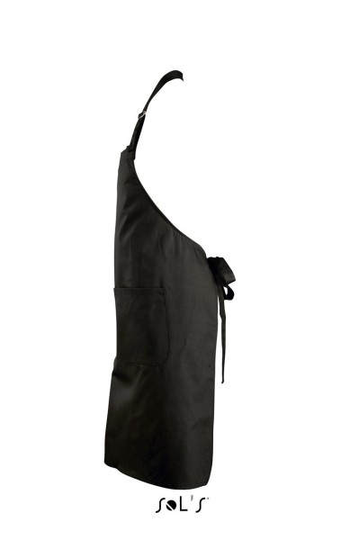 SOL'S GALA - LONG APRON WITH POCKETS Fekete 