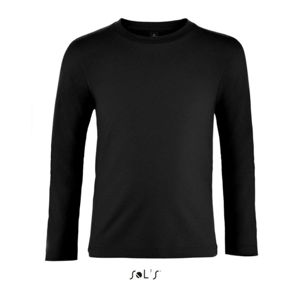 SOL'S IMPERIAL LSL KIDS' - LONG SLEEVE T-SHIRT Fekete 