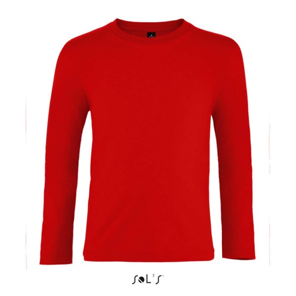 SOL'S IMPERIAL LSL KIDS' - LONG SLEEVE T-SHIRT Piros 