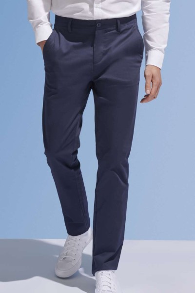SOL'S JARED MEN - SATIN STRETCH TROUSERS Kék 