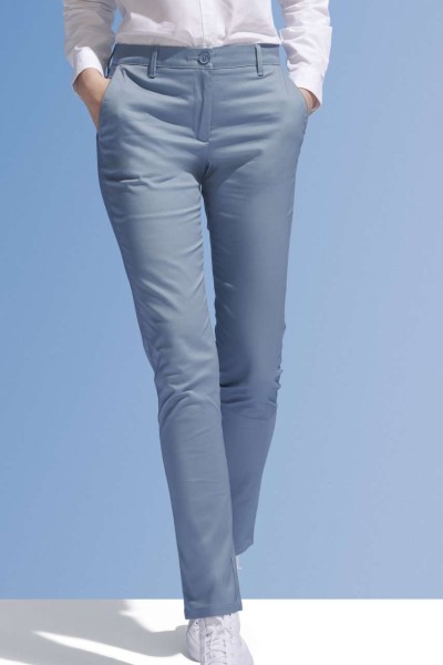 SOL'S JARED WOMEN - SATIN STRETCH TROUSERS Kék 