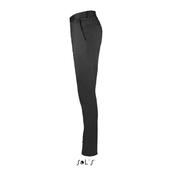 SOL'S JARED WOMEN - SATIN STRETCH TROUSERS Fekete 