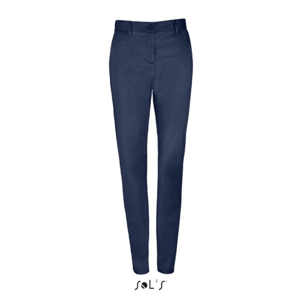 SOL'S JARED WOMEN - SATIN STRETCH TROUSERS Kék 