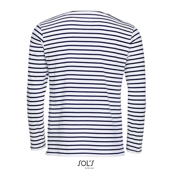 SOL'S MARINE MEN - HOSSZÚ UJJÚ CSÍKOS PÓLÓ Fehér 