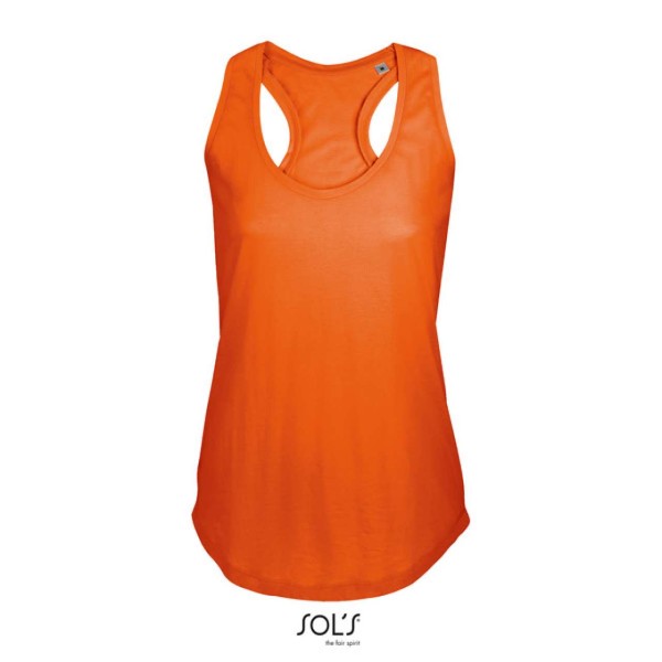 SOL'S MOKA - NŐI RACERBACK TRIKÓ Narancssárga 