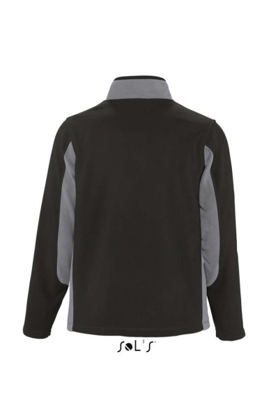 SOL'S NORDIC - MEN’S TWO-COLOUR ZIPPED FLEECE JACKET Fekete 
