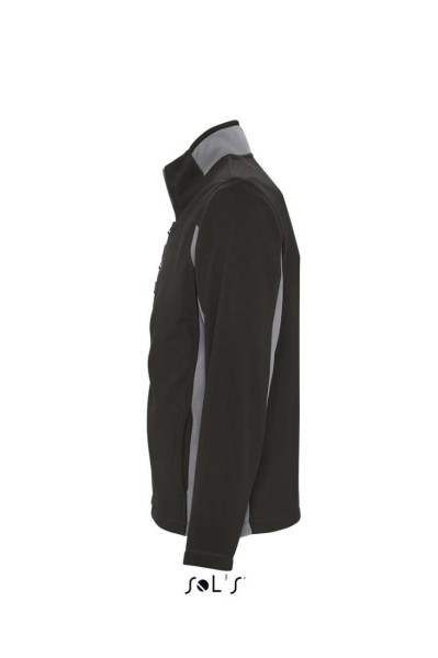 SOL'S NORDIC - MEN’S TWO-COLOUR ZIPPED FLEECE JACKET Fekete 