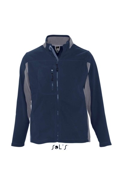SOL'S NORDIC - MEN’S TWO-COLOUR ZIPPED FLEECE JACKET Kék 
