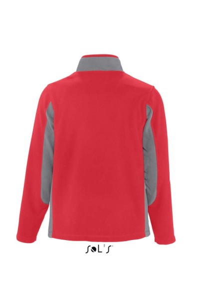 SOL'S NORDIC - MEN’S TWO-COLOUR ZIPPED FLEECE JACKET Piros 