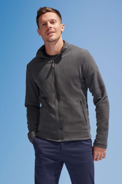 SOL'S NORMAN MEN - PLAIN FLEECE JACKET Piros 