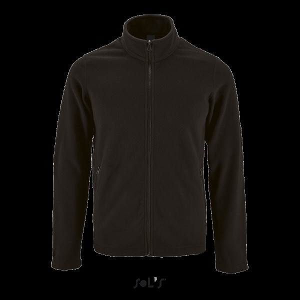 SOL'S NORMAN MEN - PLAIN FLEECE JACKET Fekete 