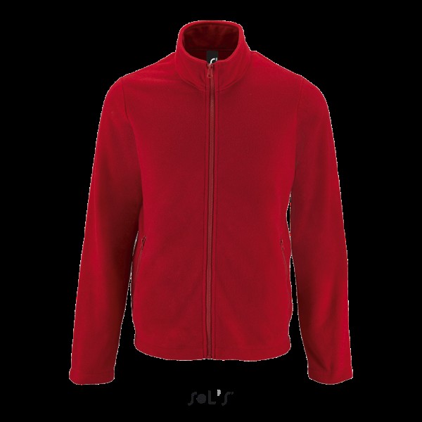 SOL'S NORMAN MEN - PLAIN FLEECE JACKET Piros 
