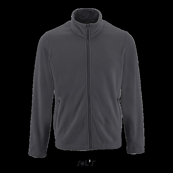 SOL'S NORMAN MEN - PLAIN FLEECE JACKET Szürke 