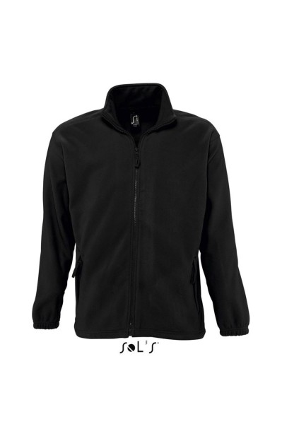 SOL'S NORTH MEN - ZIPPED FLEECE JACKET Fekete 