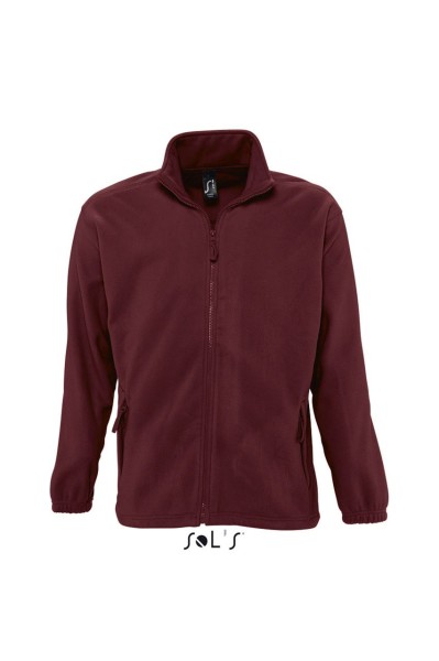 SOL'S NORTH MEN - ZIPPED FLEECE JACKET Piros 
